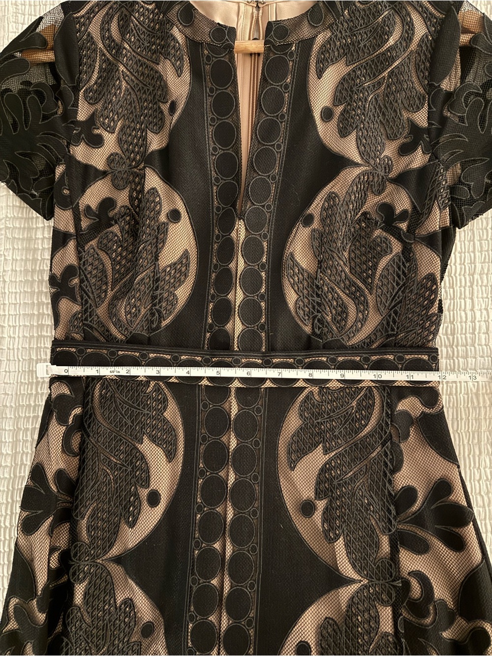 BCBG Max Azria Black Cailean Lace Floor Length Gown size 0 - Picture 6 of 11